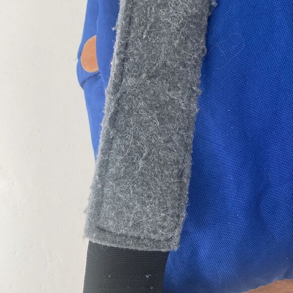 Vintage The North Face Blue Brown Backpack Suede Bottom Panel Retro Design - Picture 11 of 15